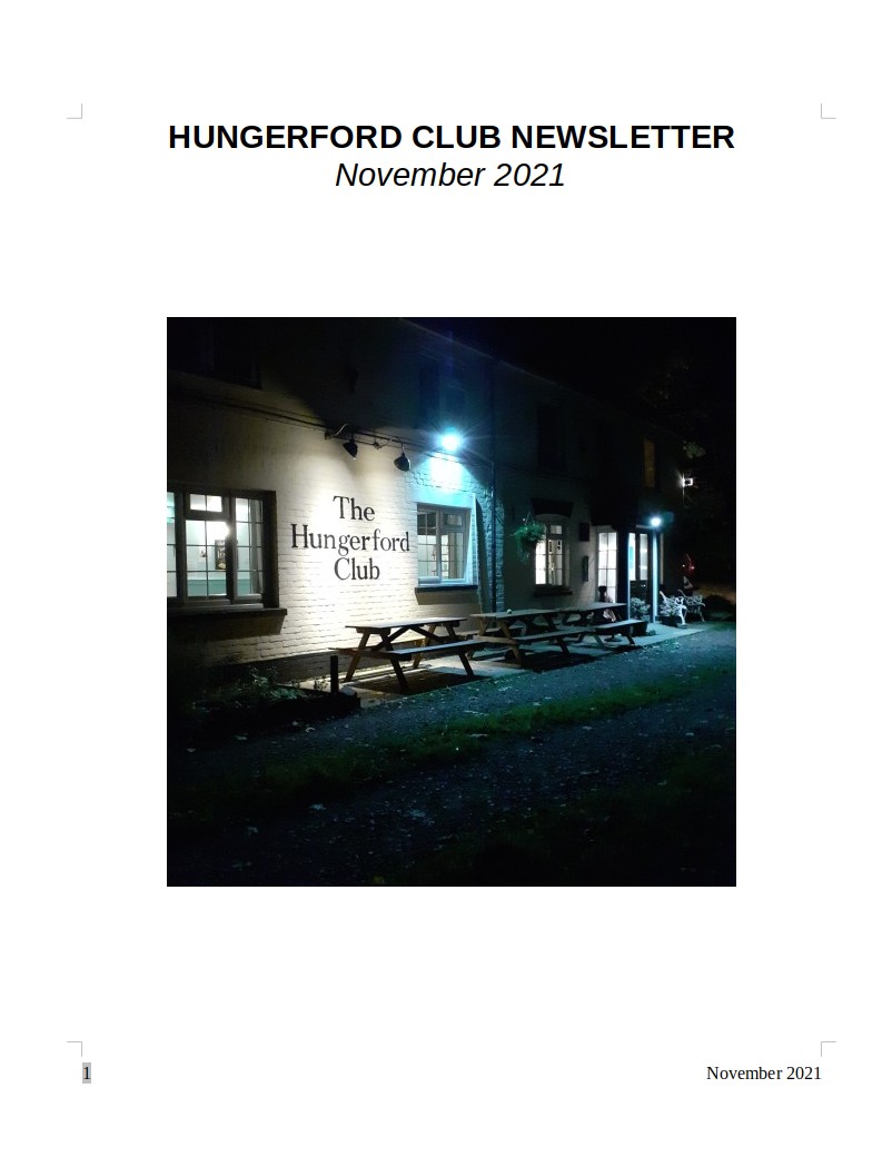 Image of the front cover of The Hungerford Newsletter - November 2021
