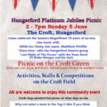 Poster with details of the Hungerford Jubilee Picnic on 5th June 2022
