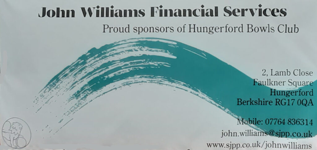 Hungerford Bowling Club Sponsor - John Williams Financial Services