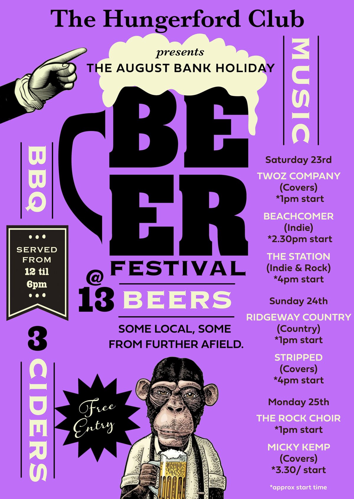 Poster - Hungerford Club Beer Festival - 23rd Sept to 25th Sept 2025