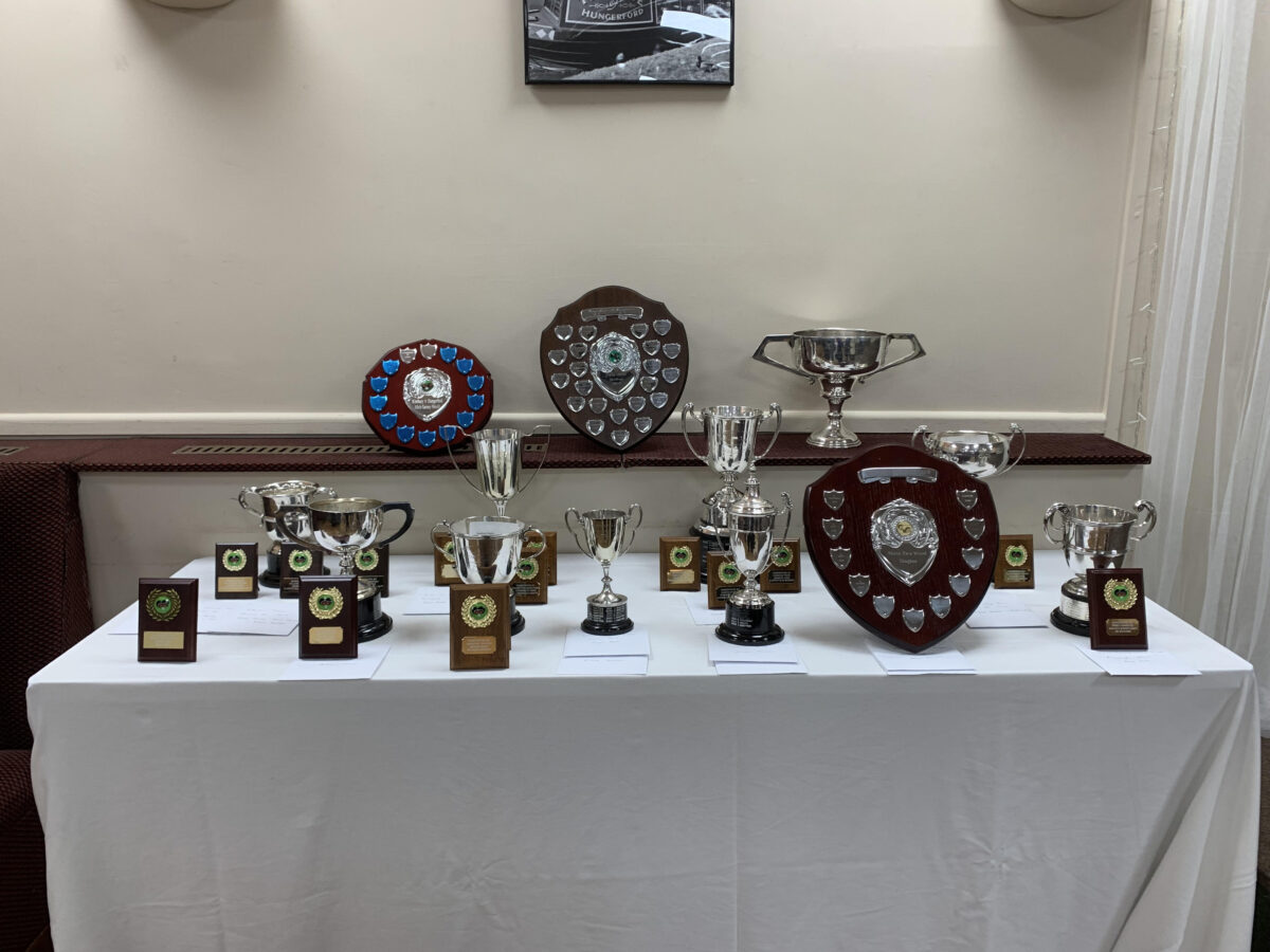 Trophies for which Bowls Club members compete annually.